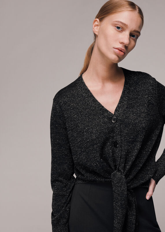 Sparkle Tie Cardigan
