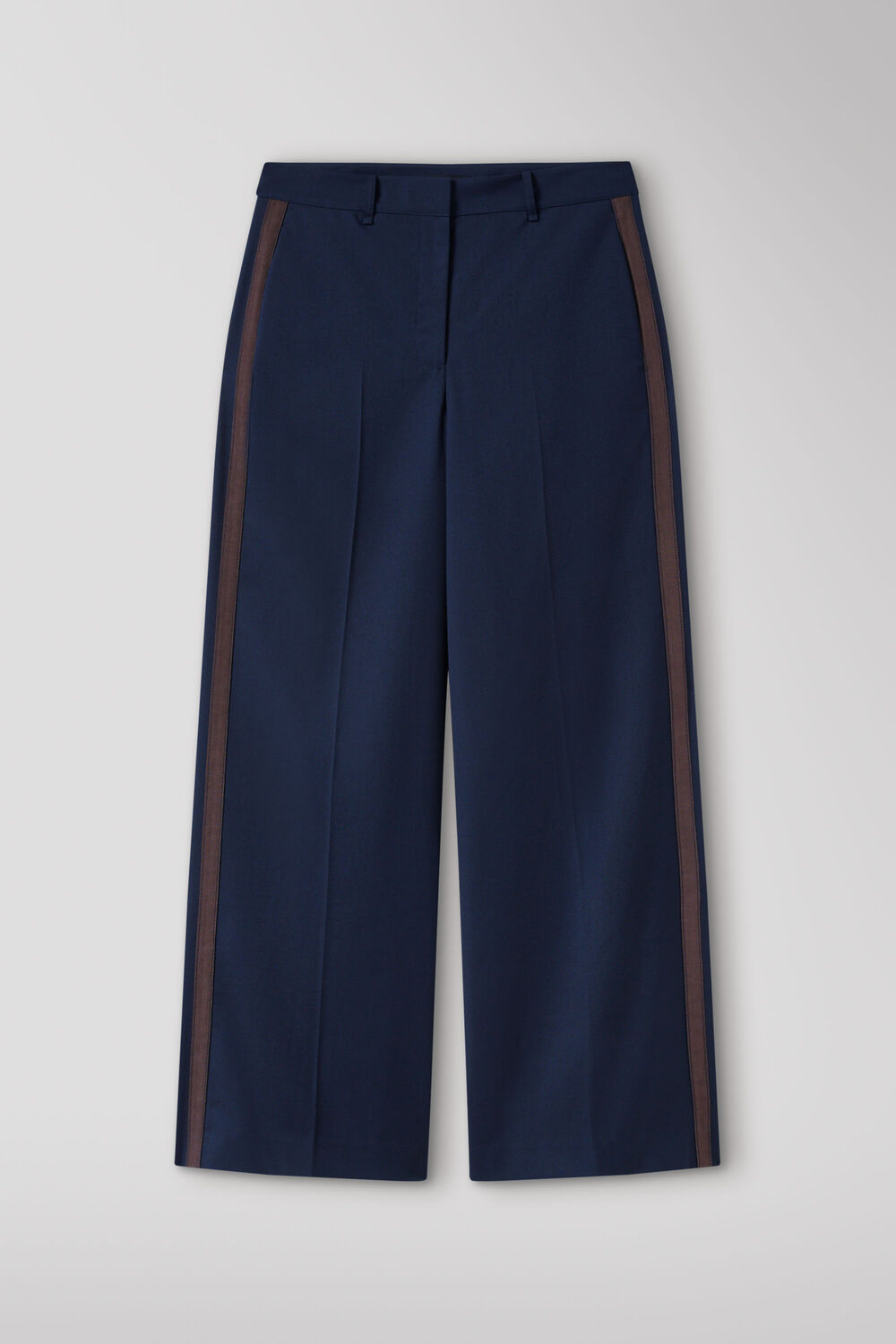 Navy Side Stripe Straight Trouser