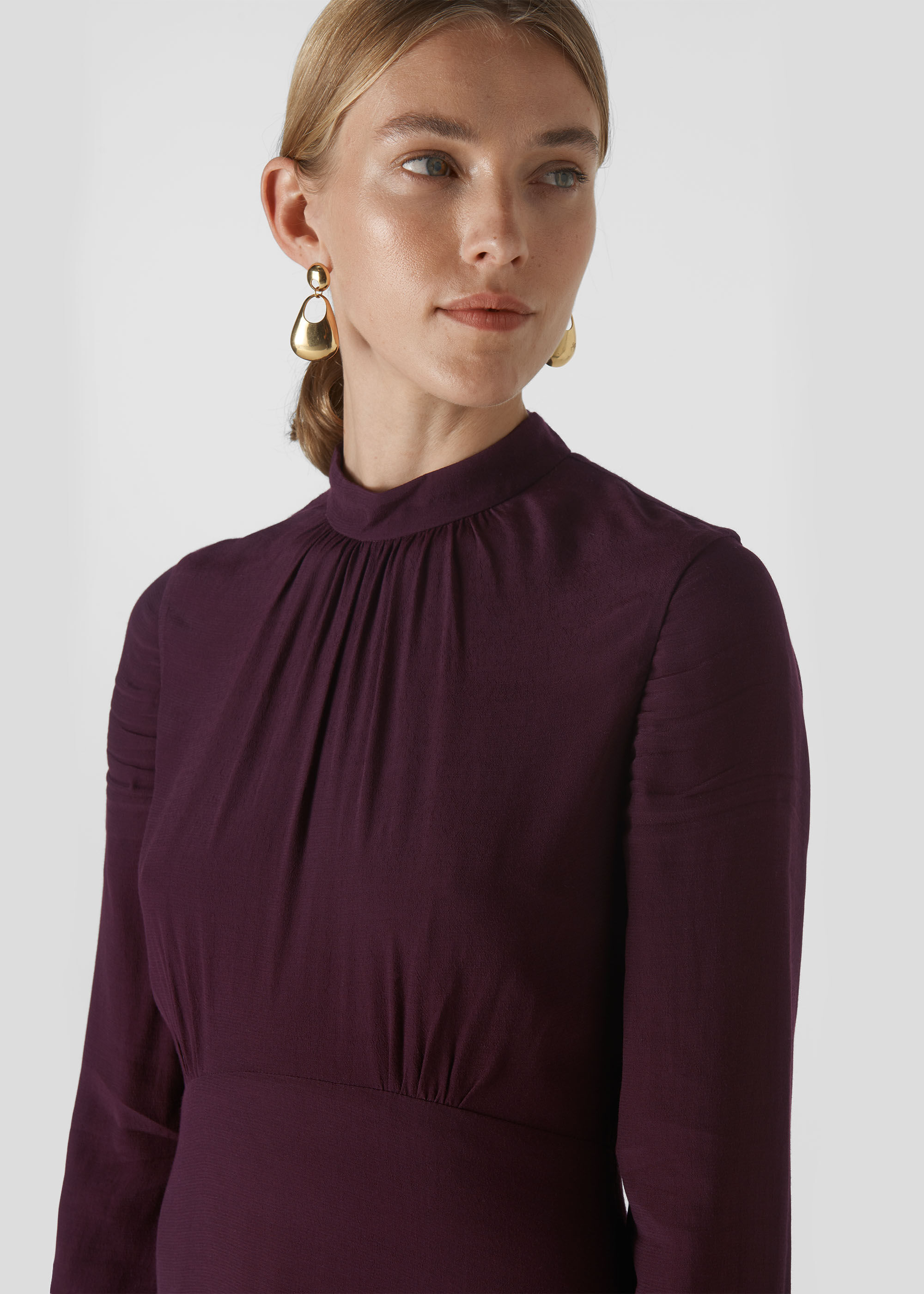 Burgundy Ruby Dress | WHISTLES | Whistles