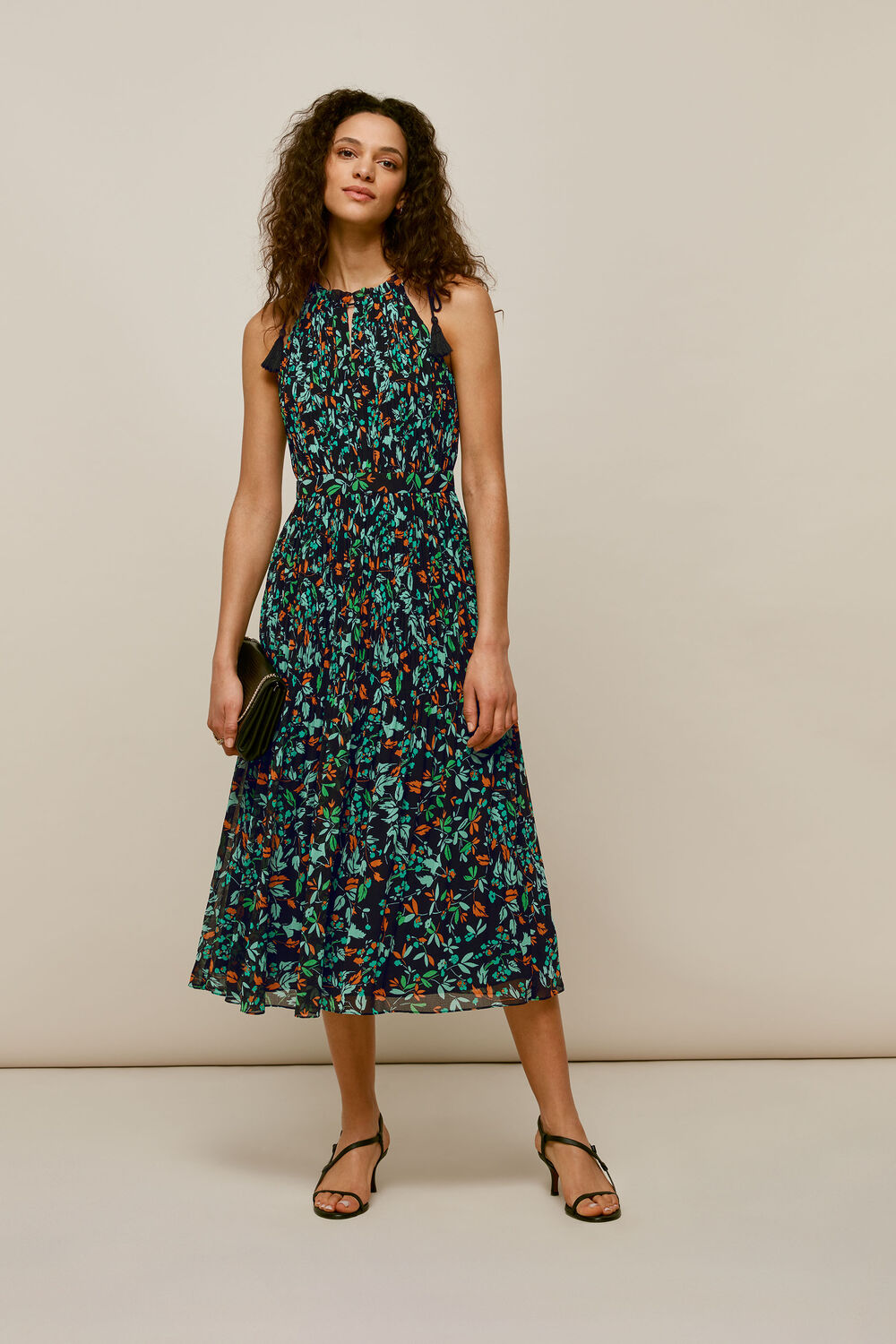 Forest Floral Halter Dress