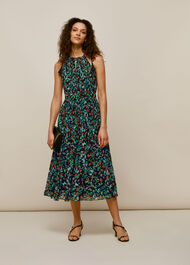 Forest Floral Halter Dress