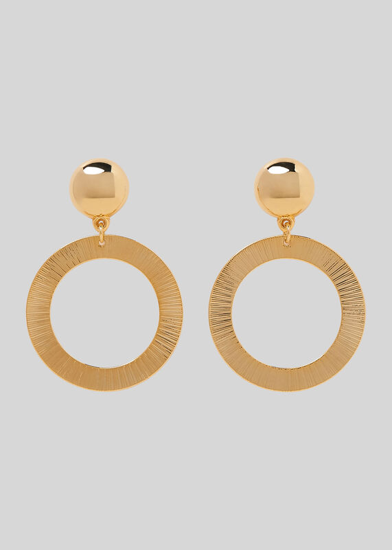 Engraved Circle Earring