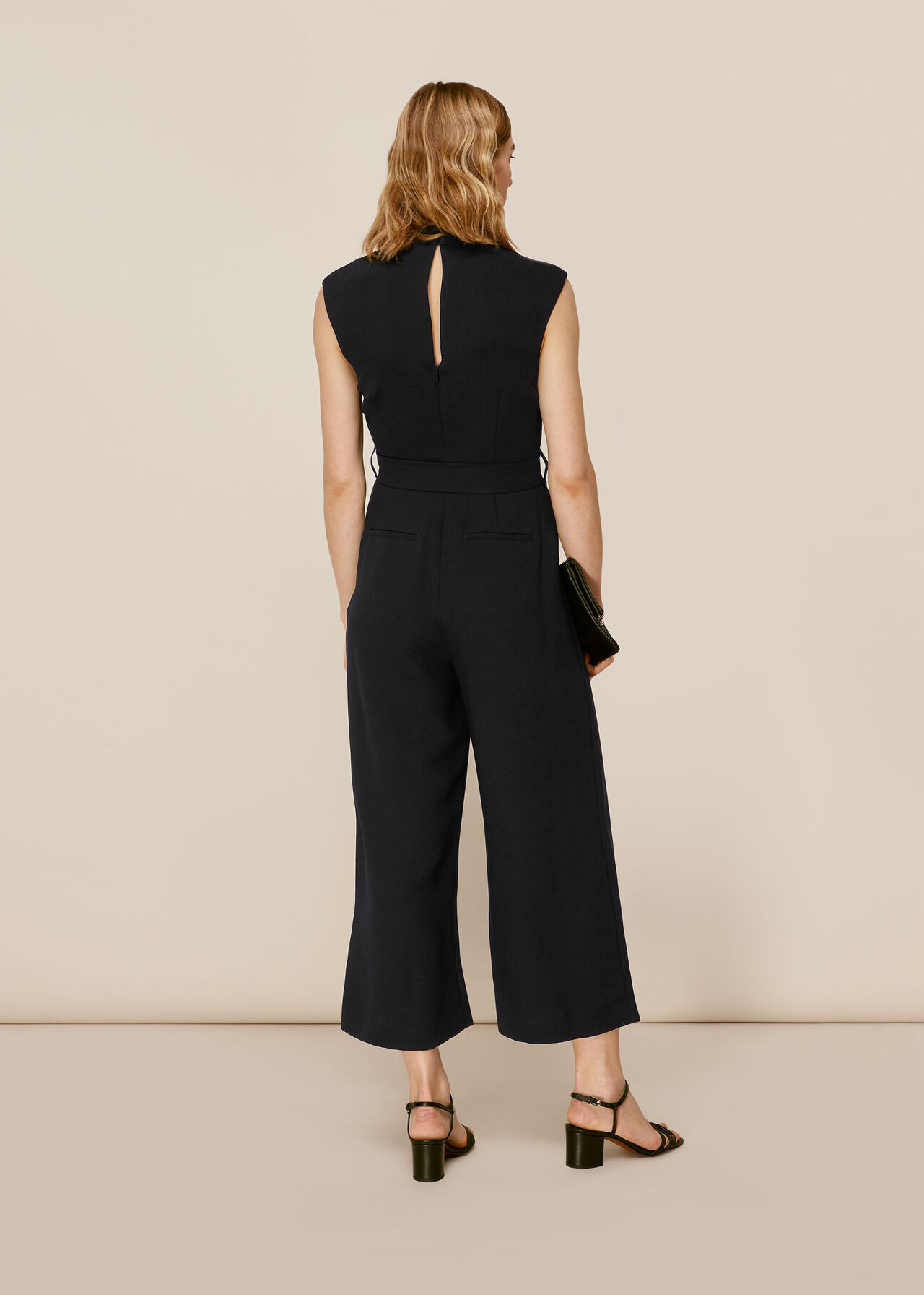 Penny Belted Jumpsuit Black