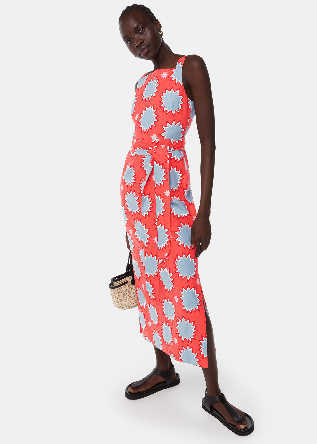 Sunburst Linen Blend Dress
