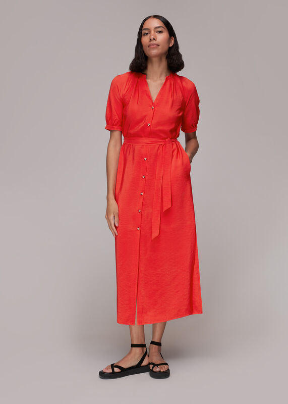 Red Olivia Midi Dress