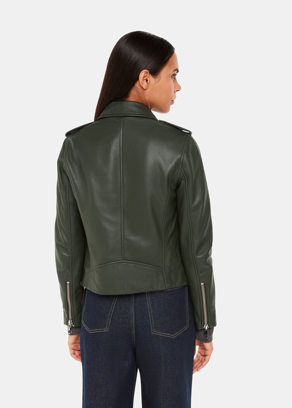 Agnes Pocket Leather Jacket