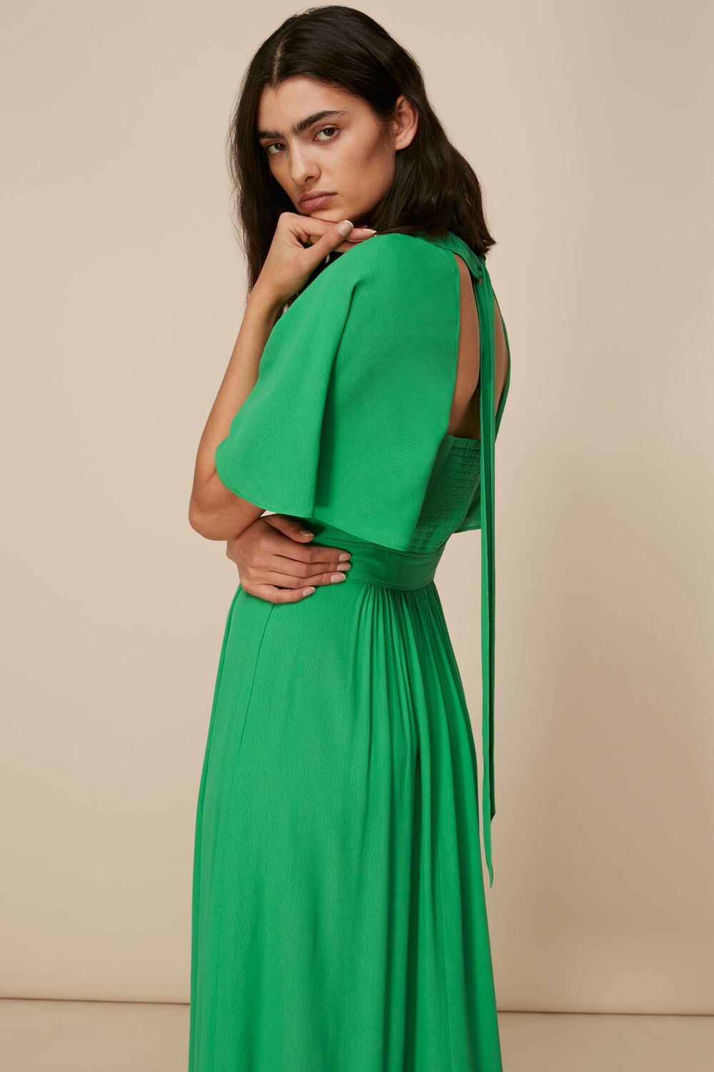 Amelia Cape Sleeve Dress