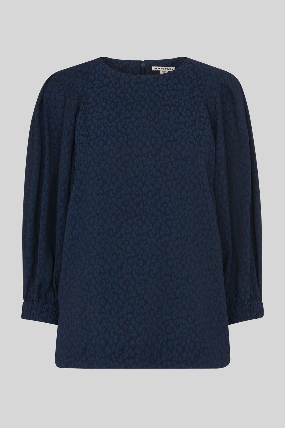 Animal Jacquard Top Navy
