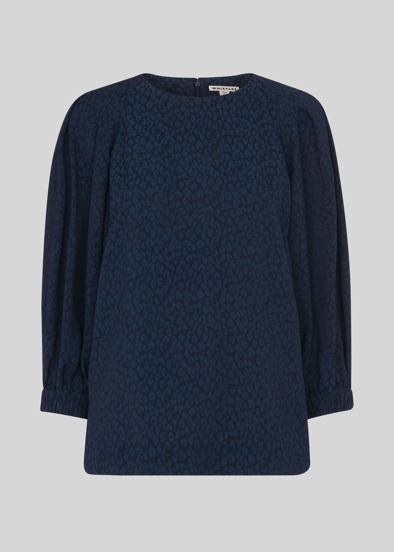 Animal Jacquard Top Navy