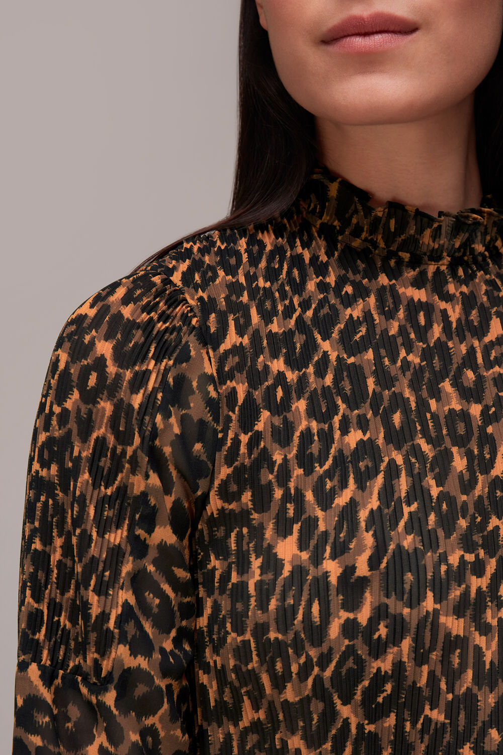 Classic Leopard Plisse Top