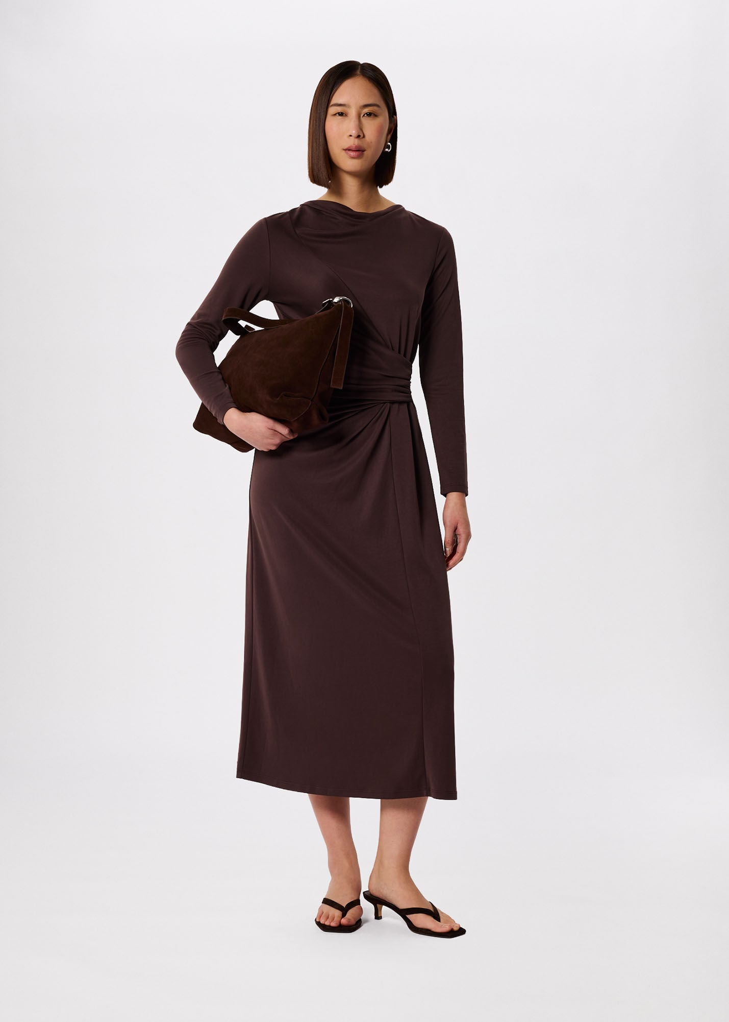 Green/Multi Cecily Check Dress | WHISTLES | Whistles US |