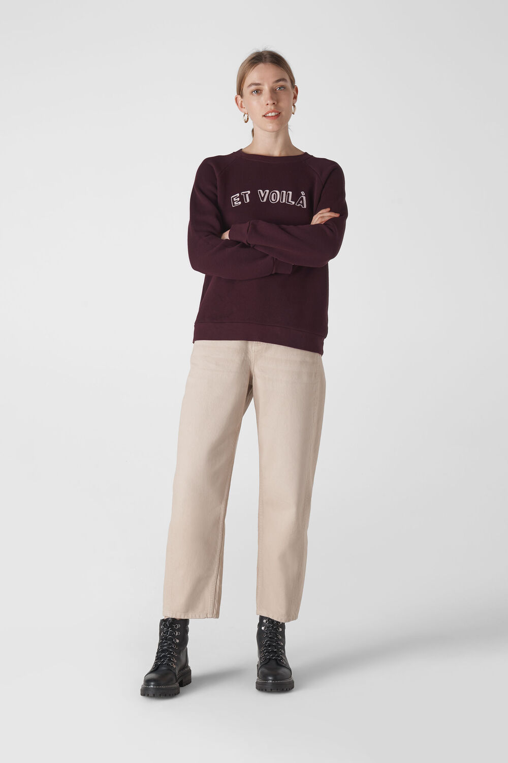 Et Voila Logo Sweatshirt Burgundy