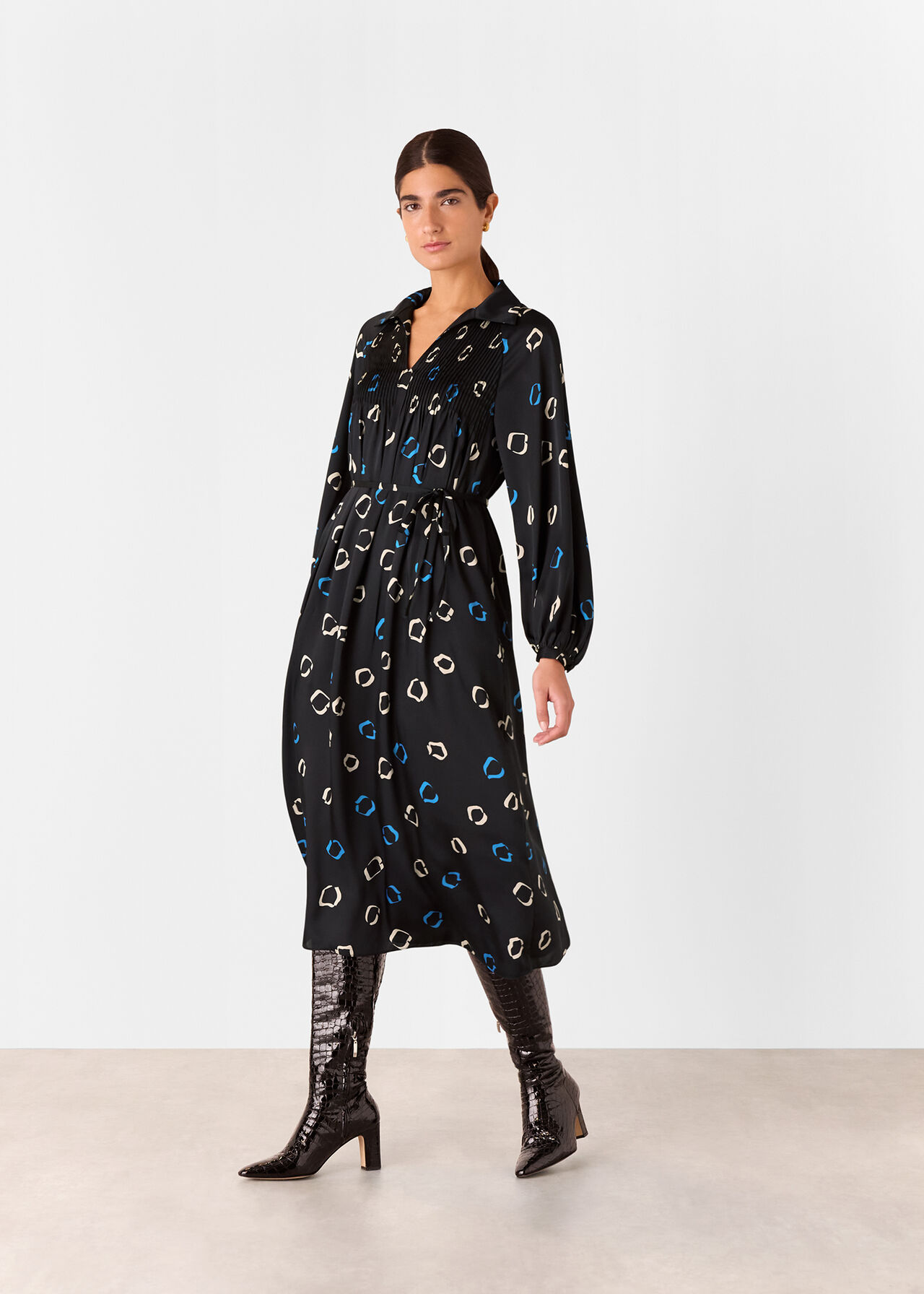 Scattered Hoops Midi Dress