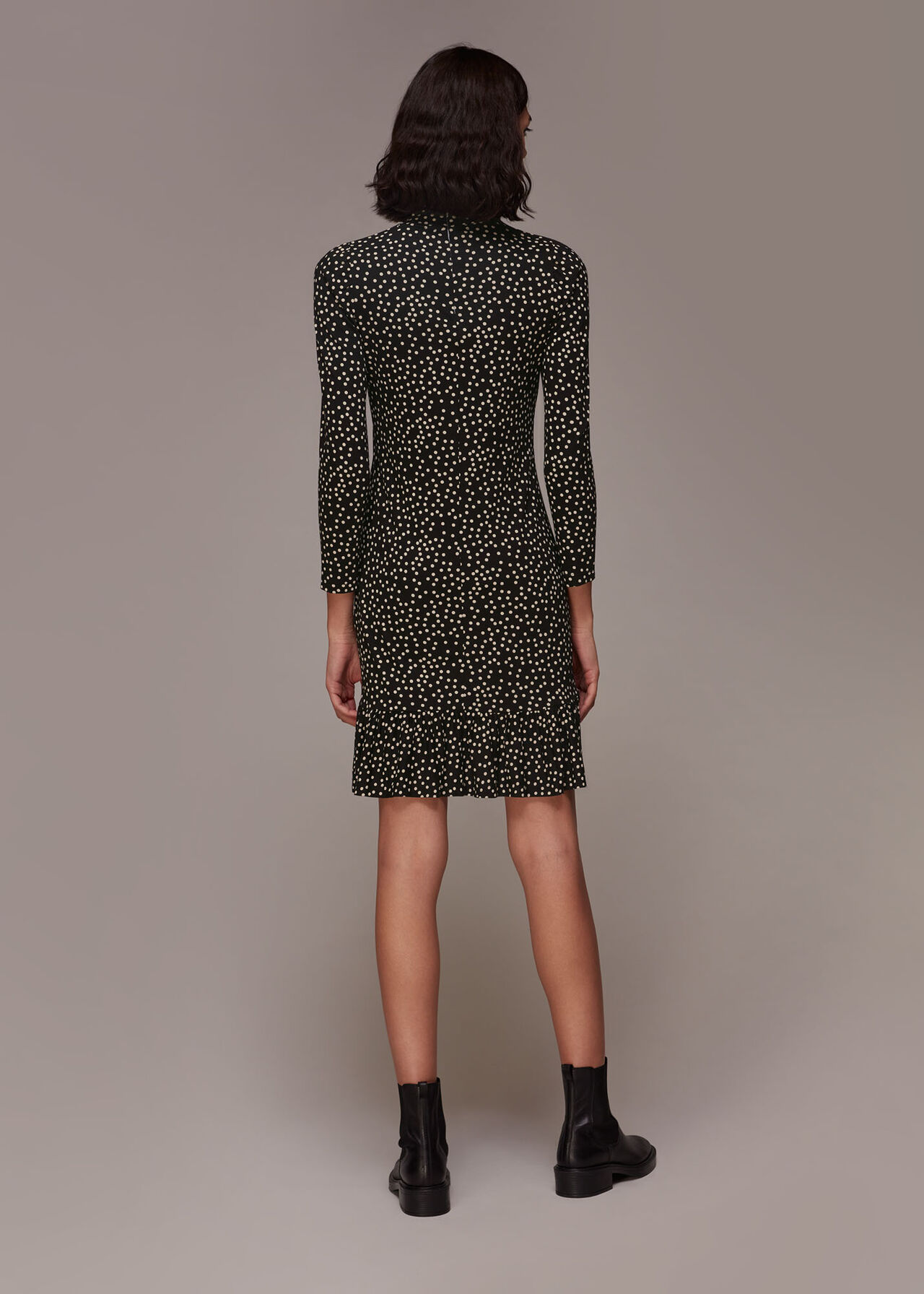 Irregular Spot Jersey Dress