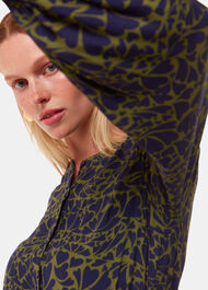 Abstract Petal Flippy Dress