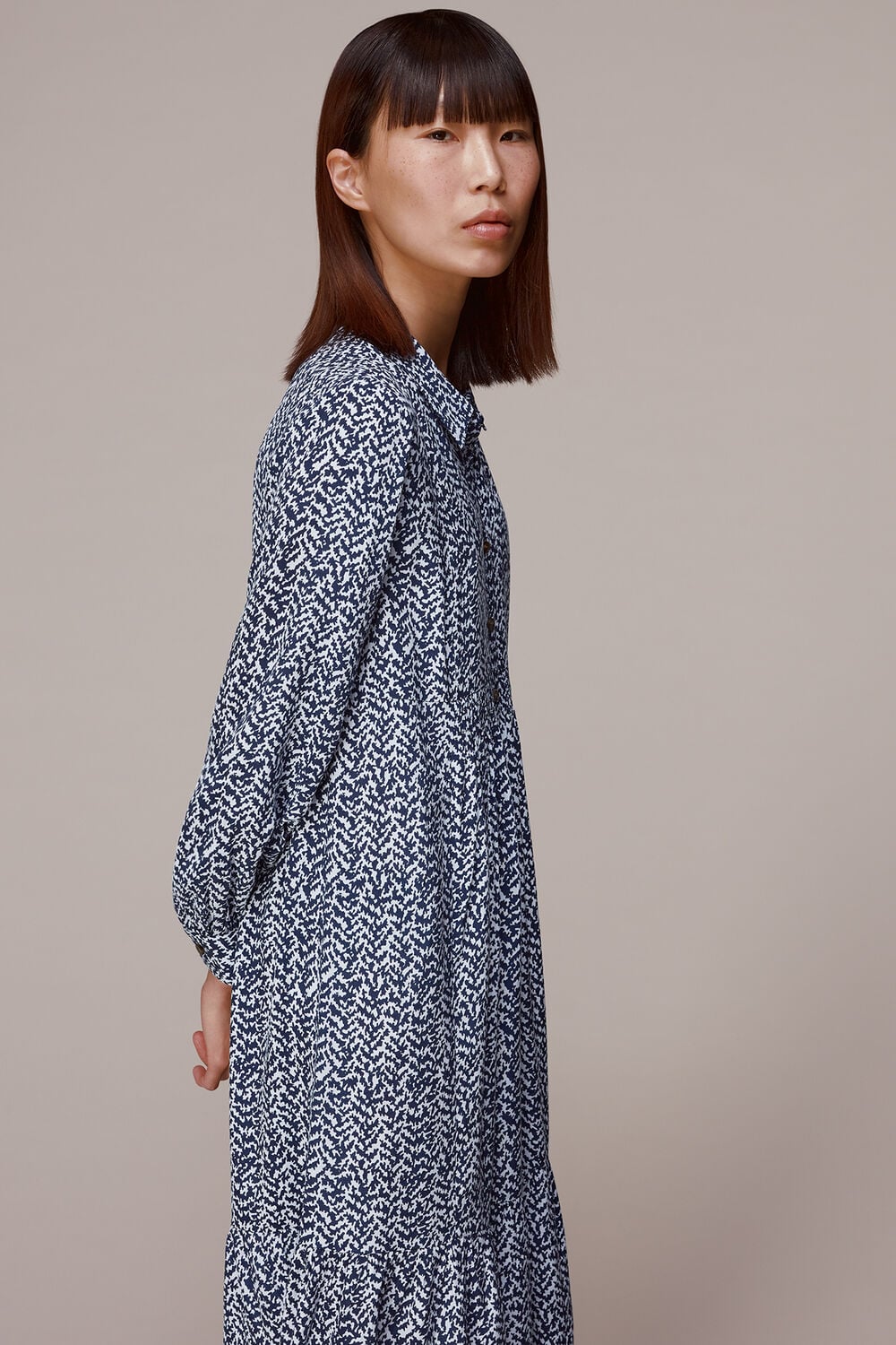 Textured Zig Zag Trapeze Dress