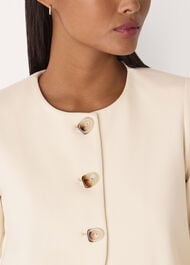 Petite Anne Ponte Button Jacket