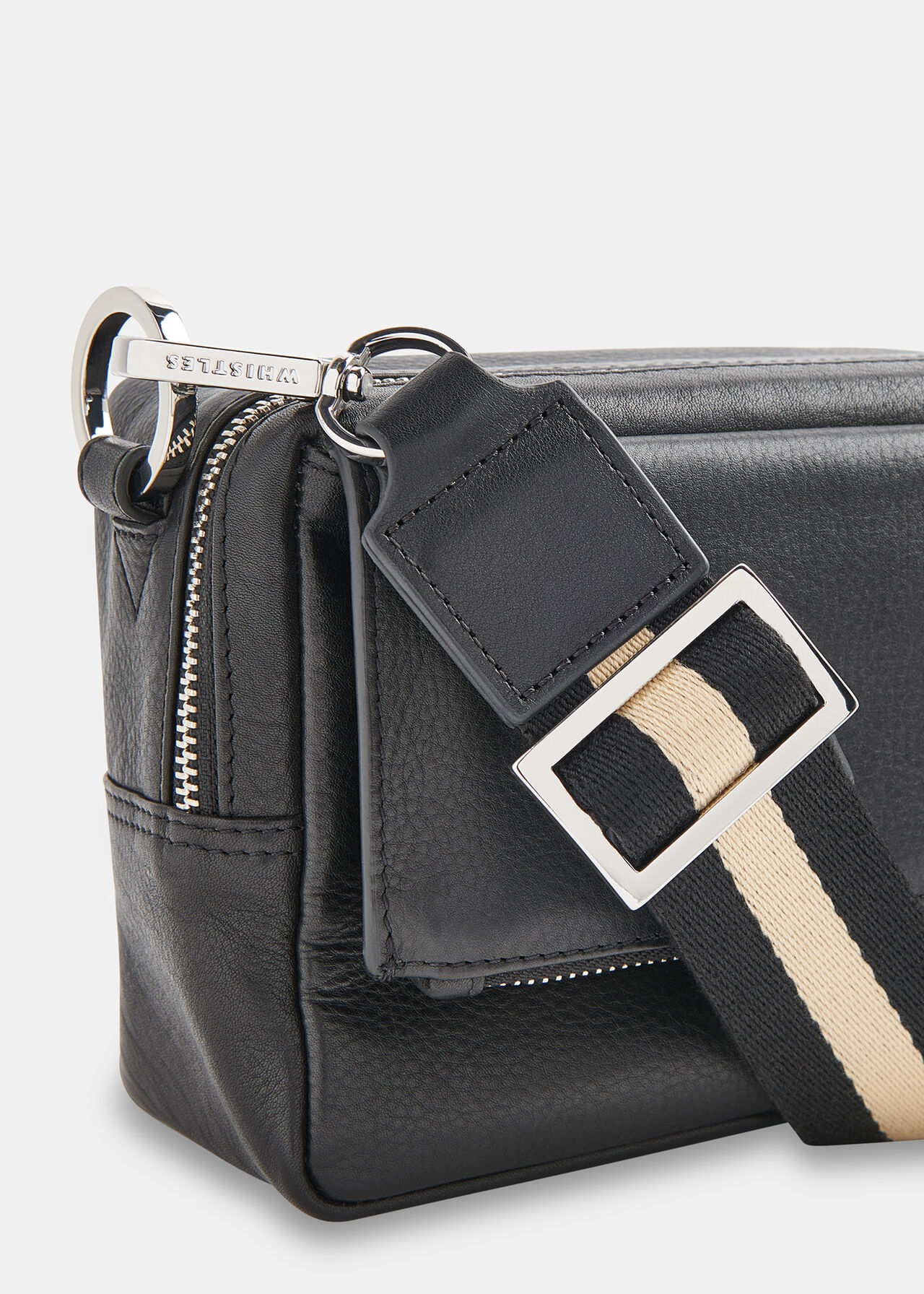 Black/Multi Webbing Bag Strap | WHISTLES | Whistles UK