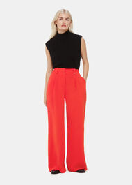 Petite Harper Crepe Wide Leg Trouser