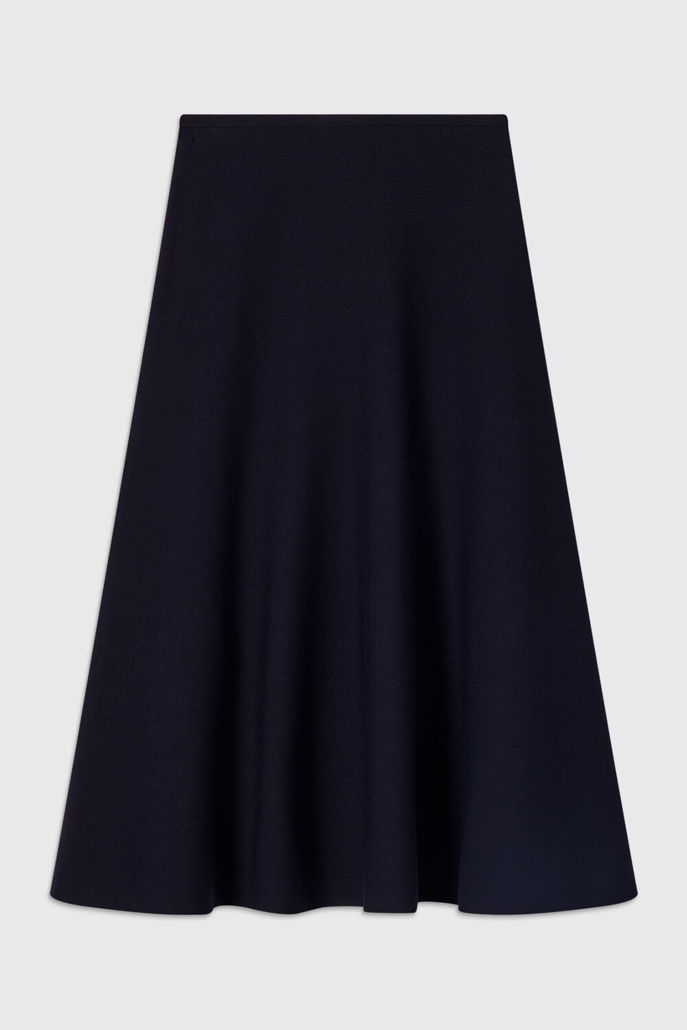 Navy Fit and Flare Knitted Skirt