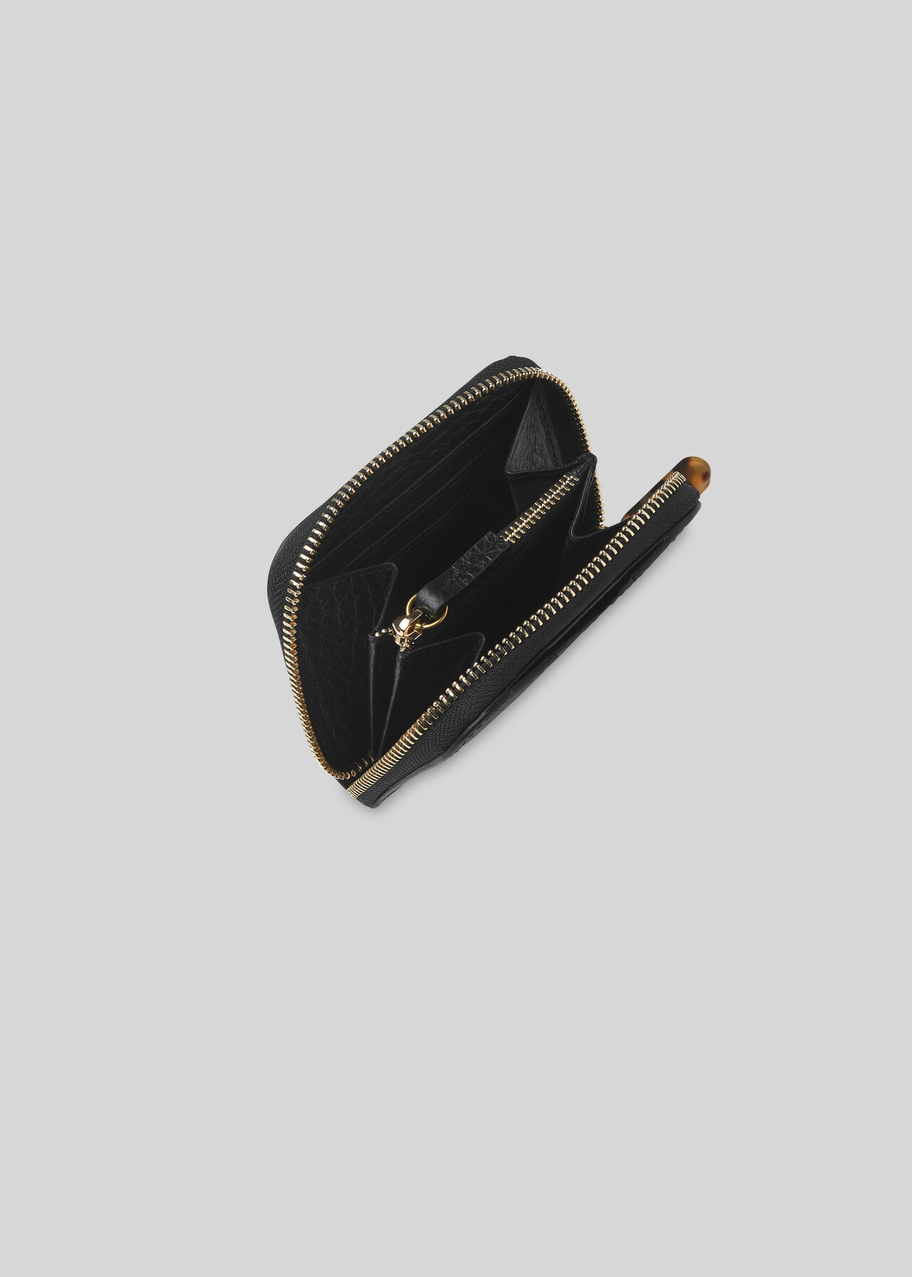 Murray Resin Zip Wallet Black