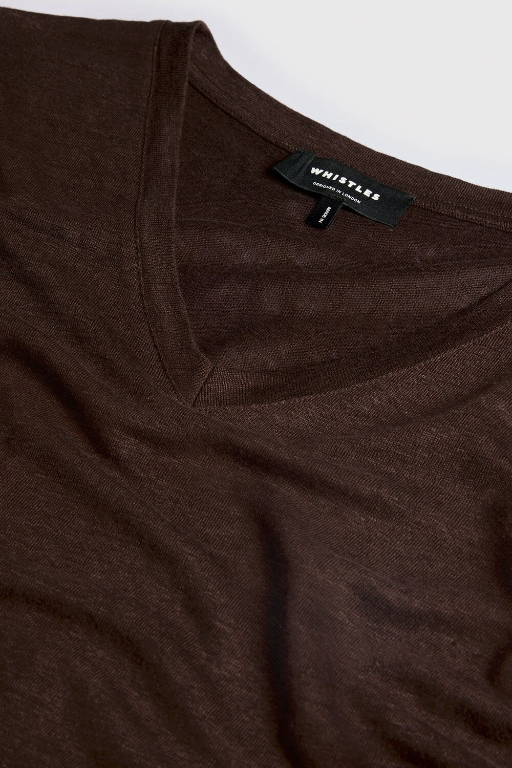 Linen V Neck T-Shirt