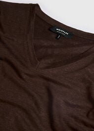 Linen V Neck T-Shirt