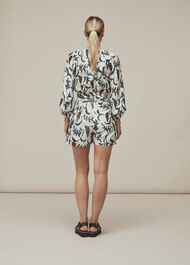 Subrina Printed Silk Top