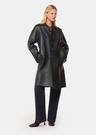 Gemma Bonded Leather Coat