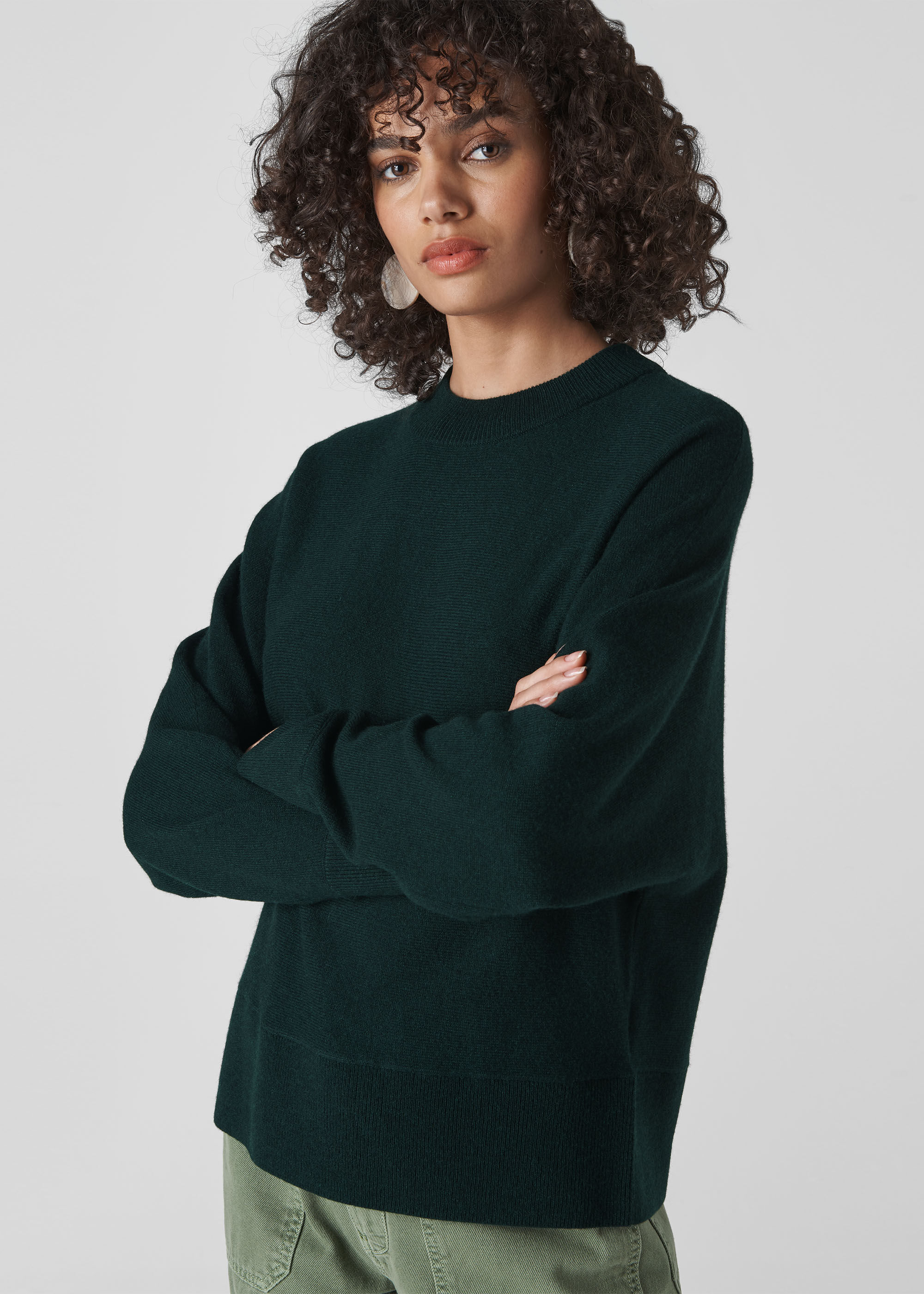 Dark green cashmere jumper store