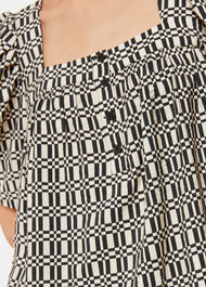 Link Check Square Neck Top