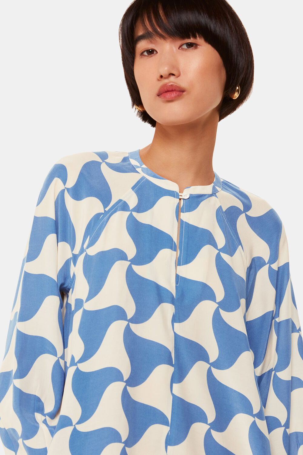 Blue Spun Triangle Dress