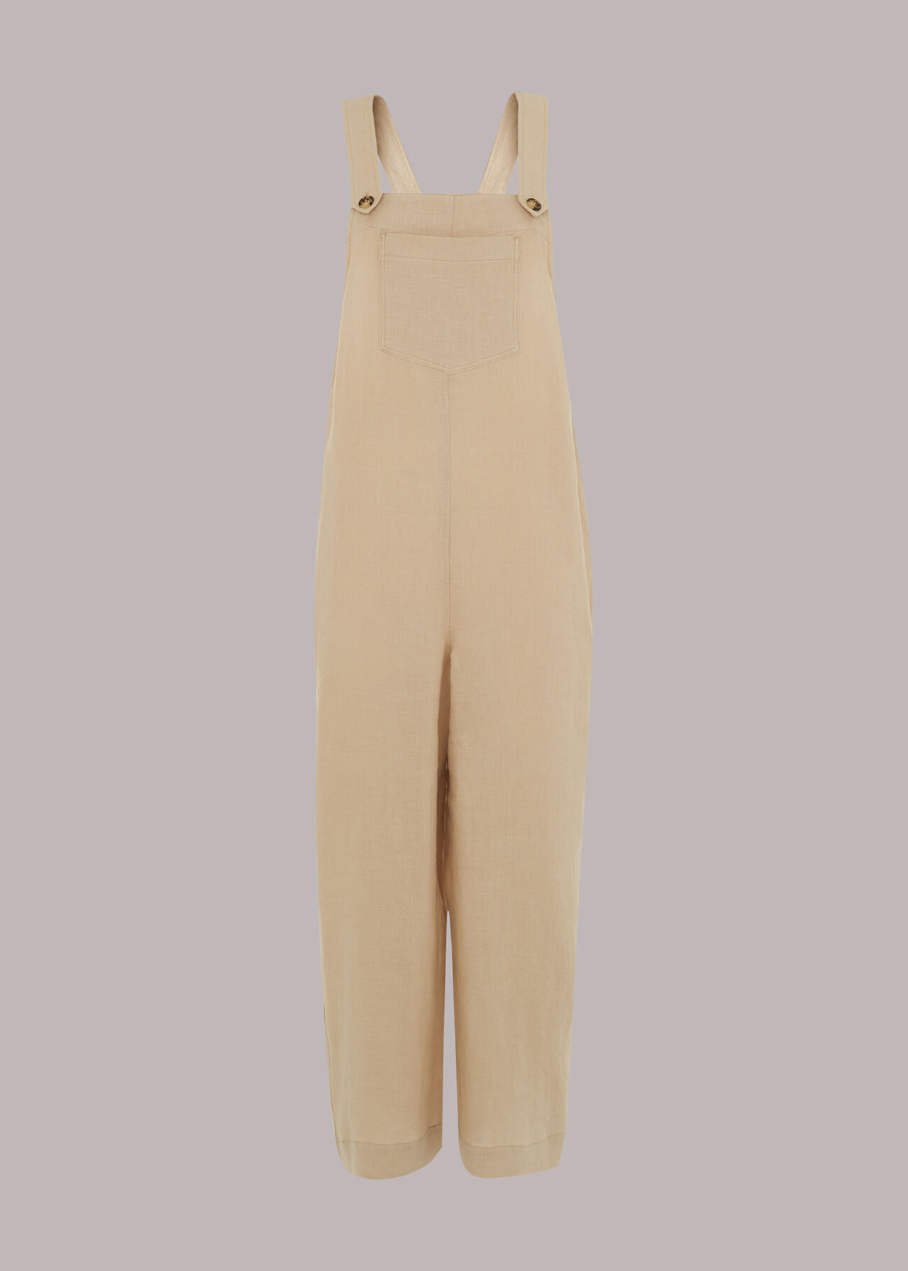 Stone Linen Rita Dungarees, WHISTLES