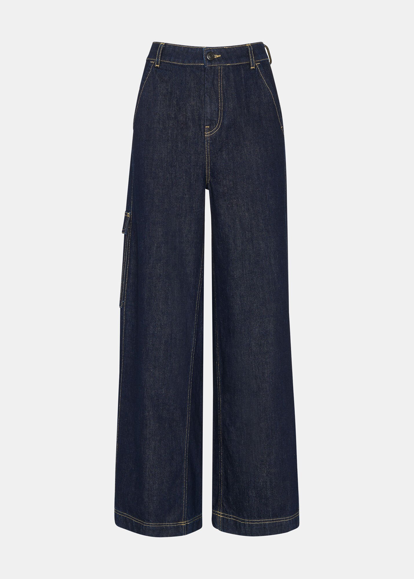 【YOURNUS】Info Wide Cargo Denim Acne Studios - Denim cargo trousers - Mid blue