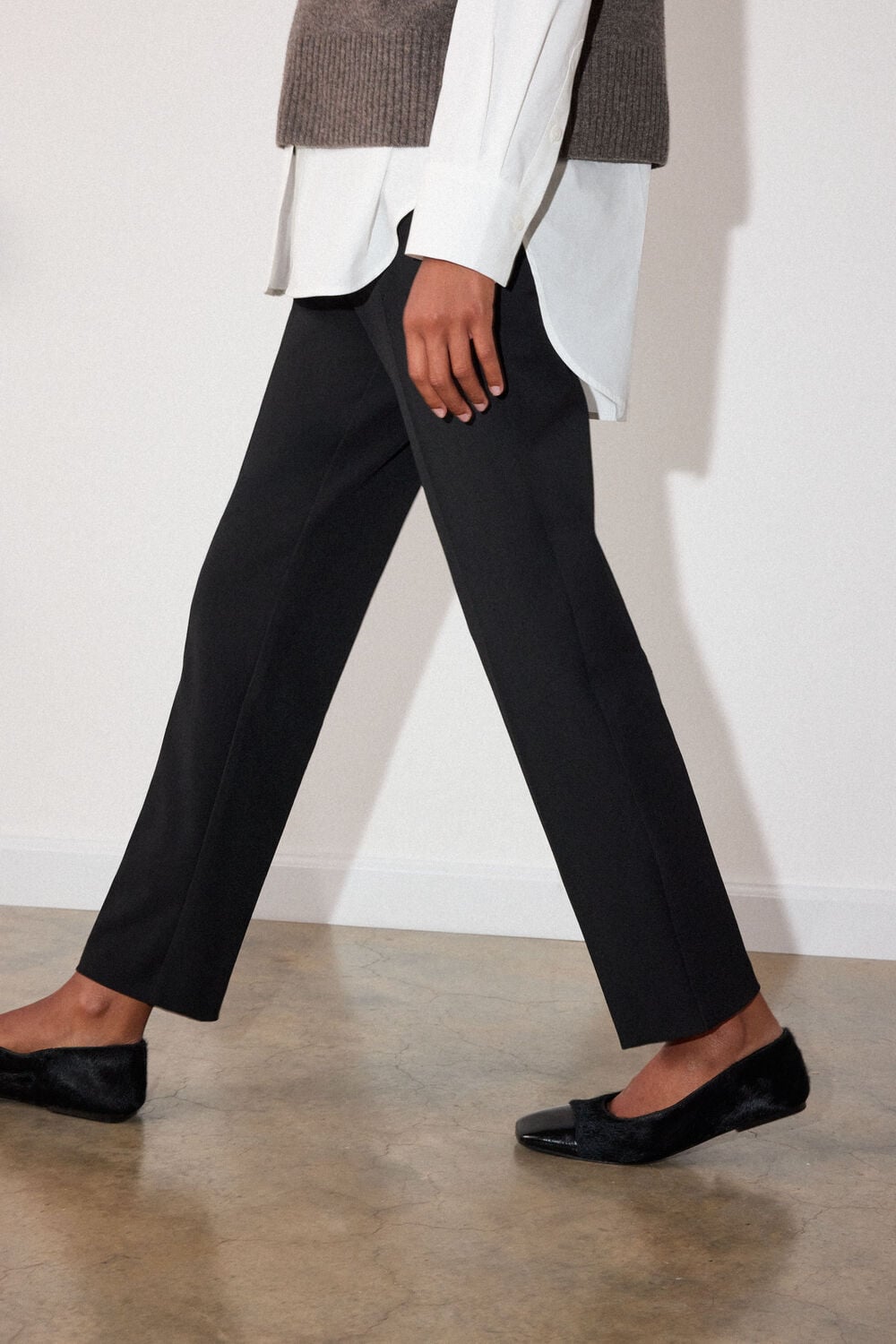 Black Petite Lily Cigarette Trouser