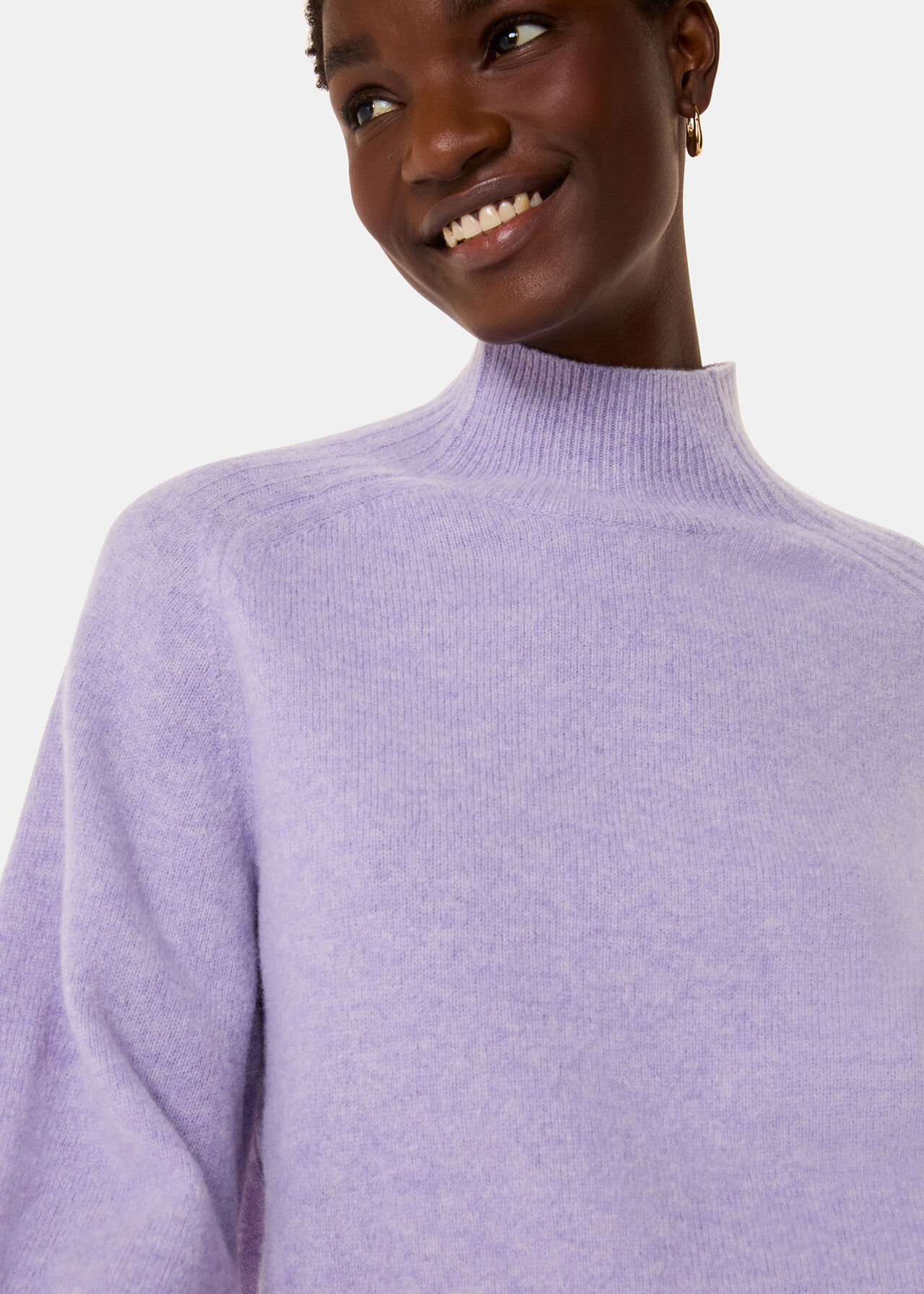 Wool Funnel Neck Knit