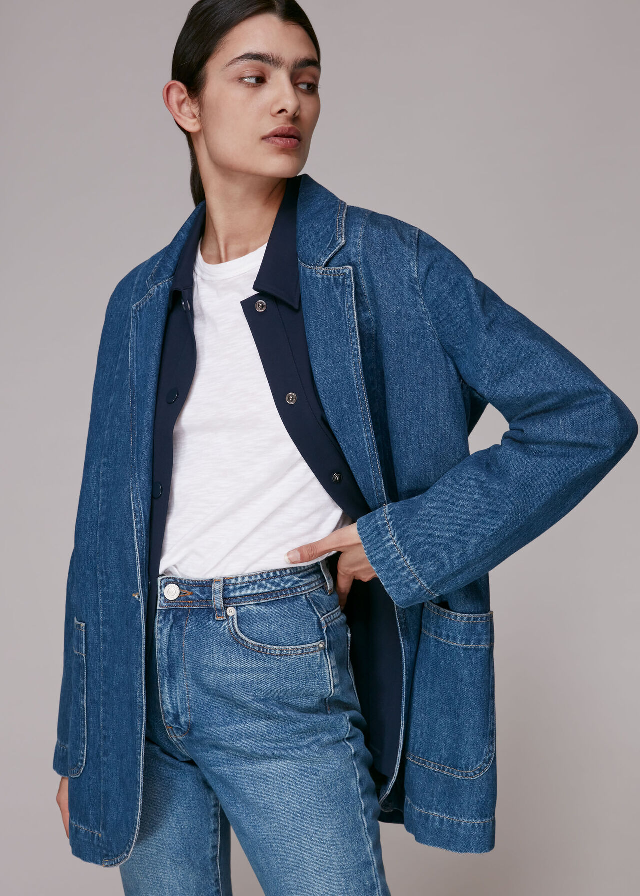 Denim Boyfriend Blazer
