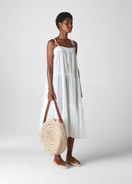 Viole Midi Beach Dress White