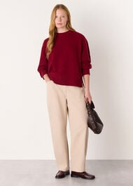 Side Stripe Detail Wool Knit