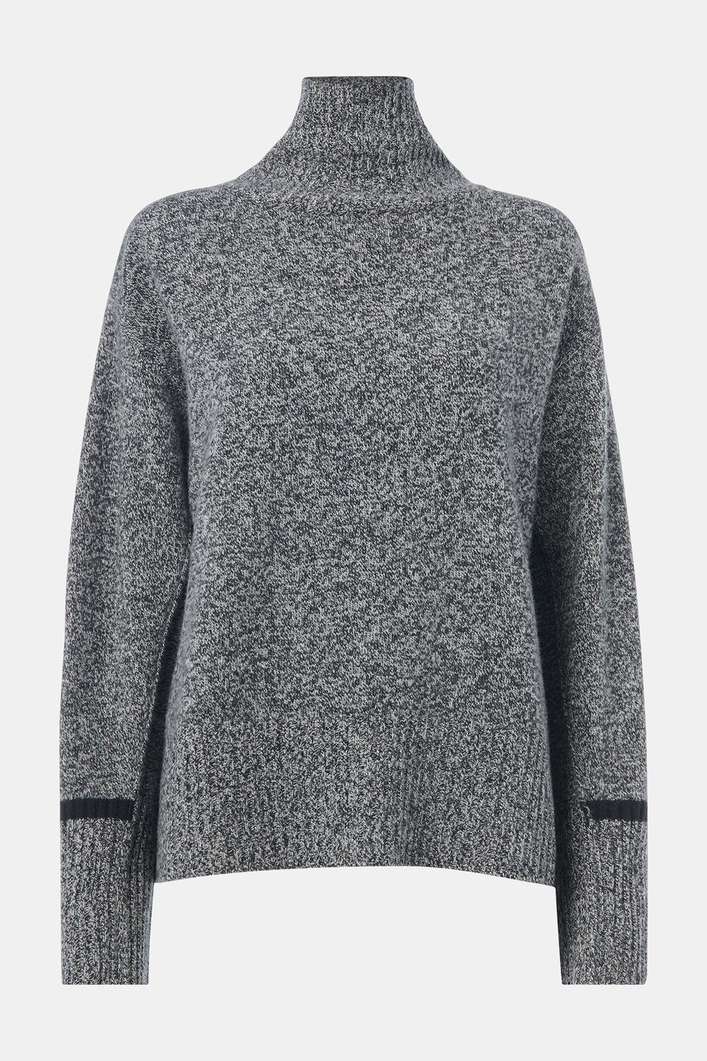 Wool Fleck Funnel Neck Knit