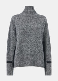 Wool Fleck Funnel Neck Knit