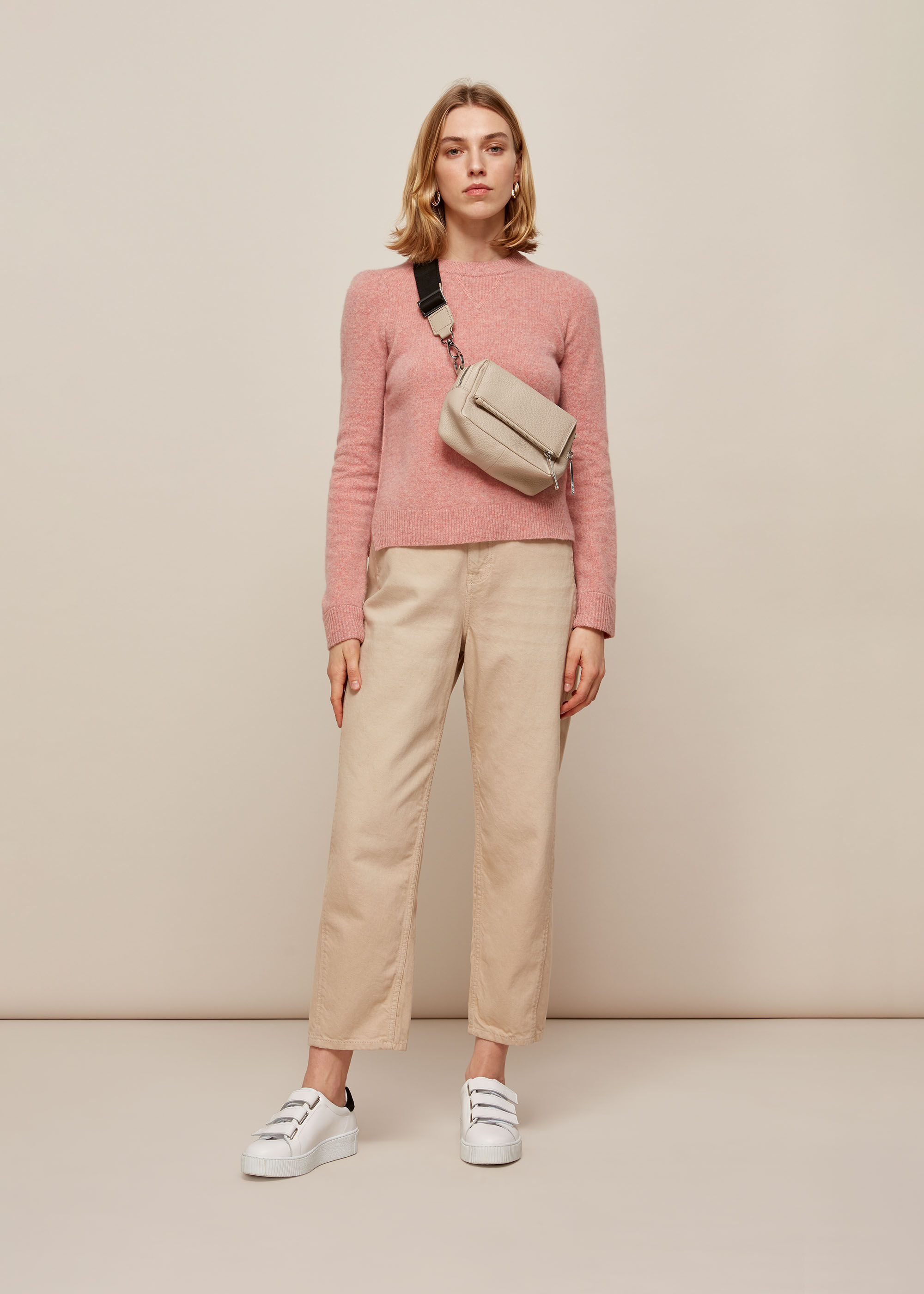 Pale pink knitwear shop