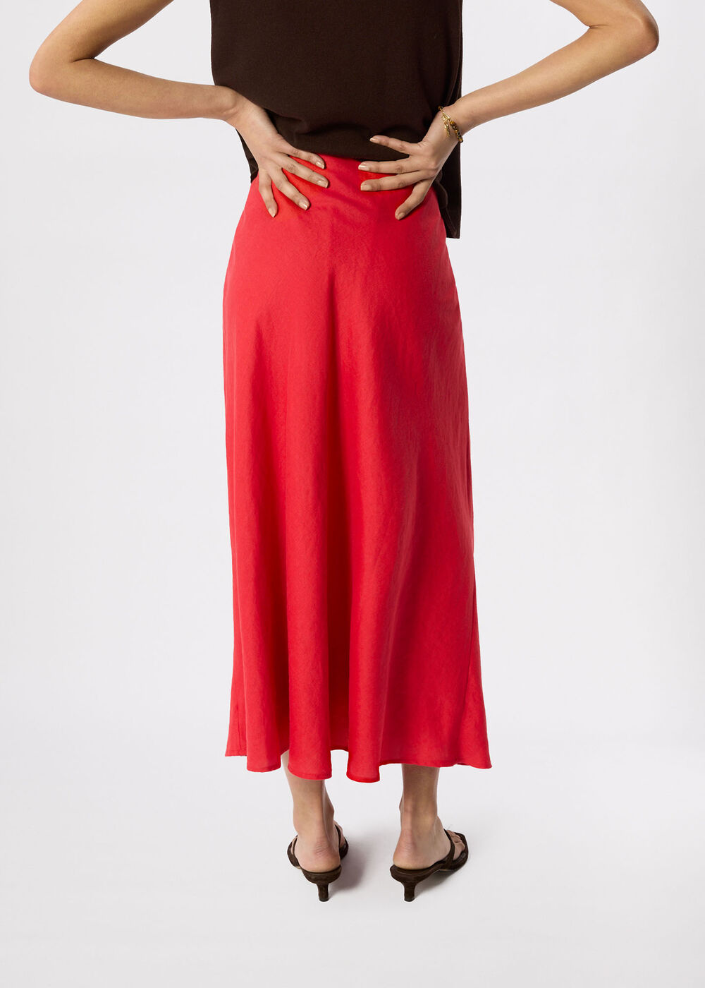 Linen Midi Skirt