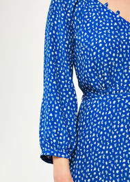 Petite Micro Cactus Print Midi Dress