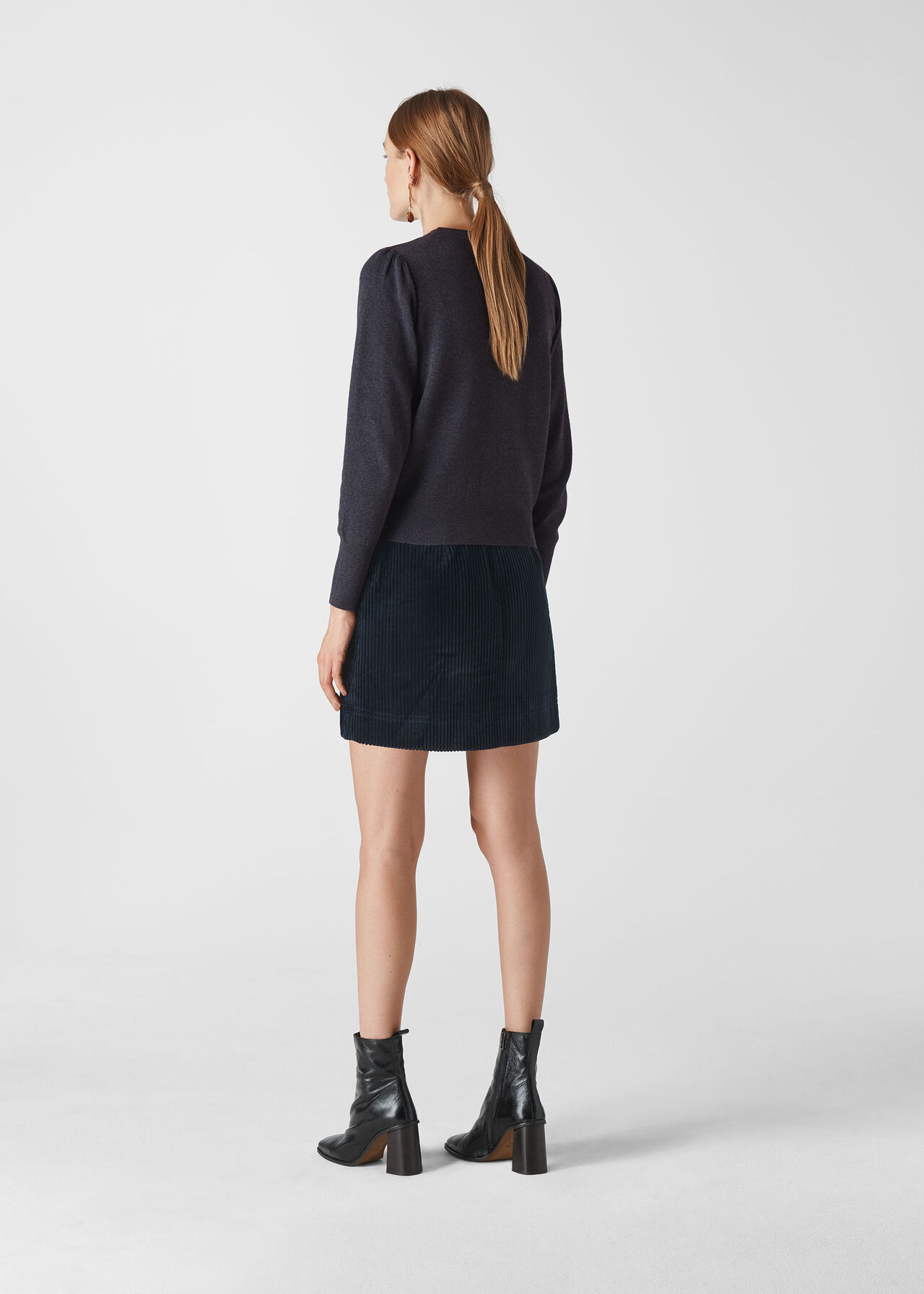 Puff Sleeve Knit Grey