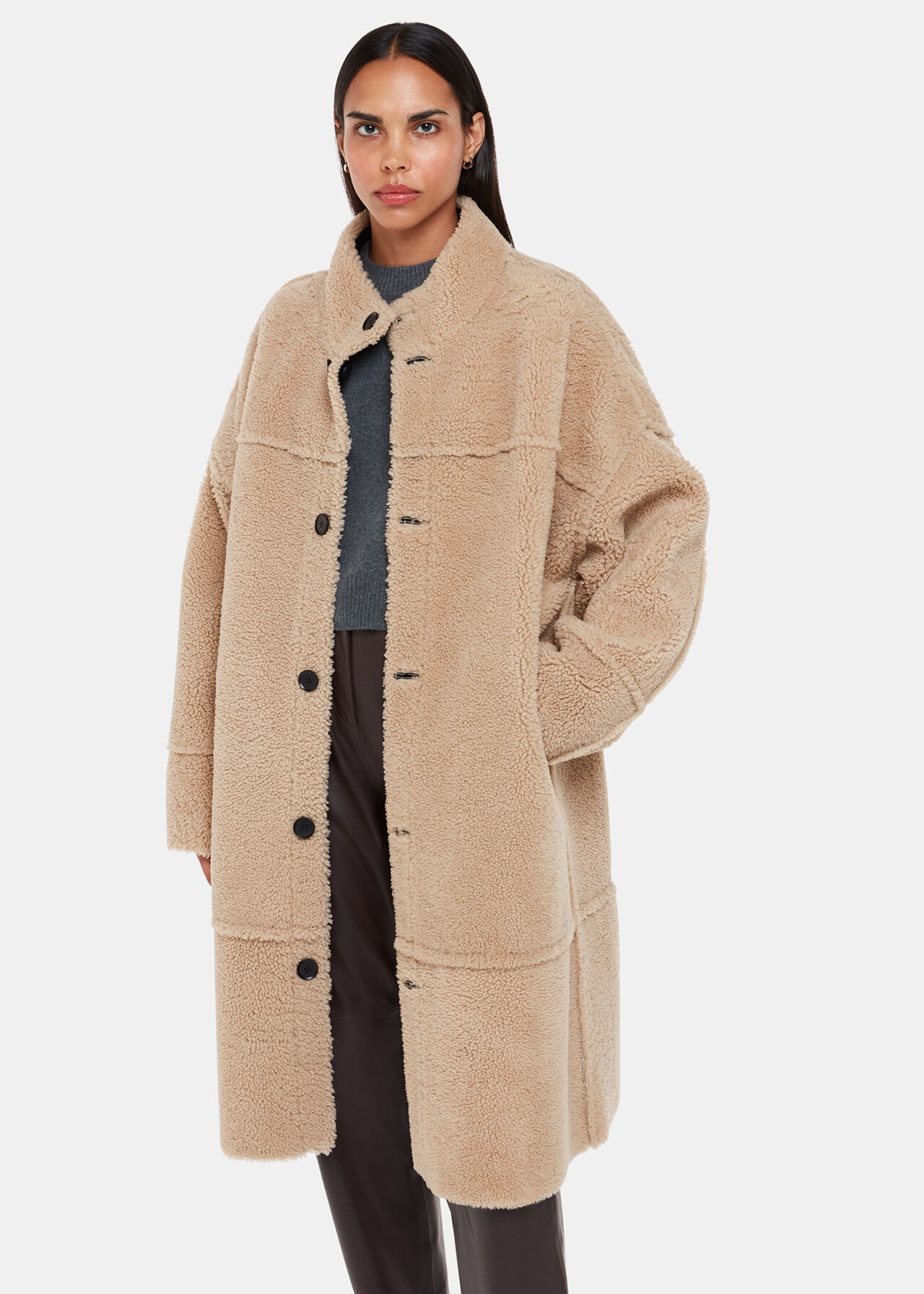 Zo Reversible Shearling Coat