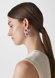 Chain Drop Resin Earring Multicolour