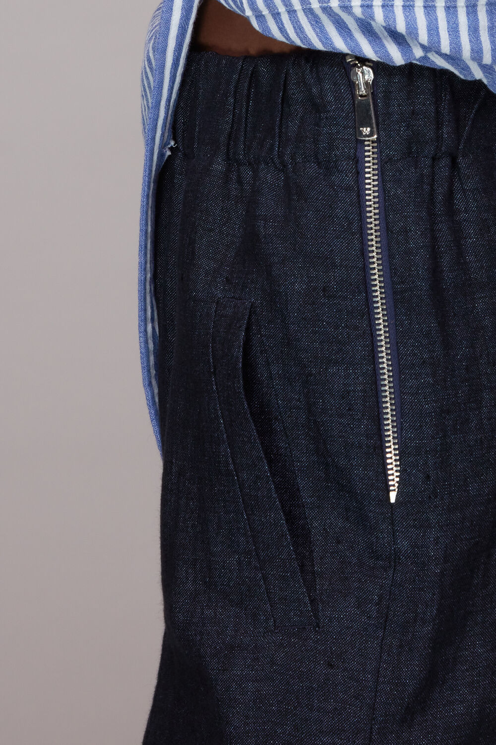 Linen Indigo Trouser