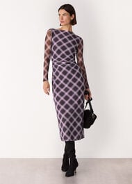 Check Mesh Dress