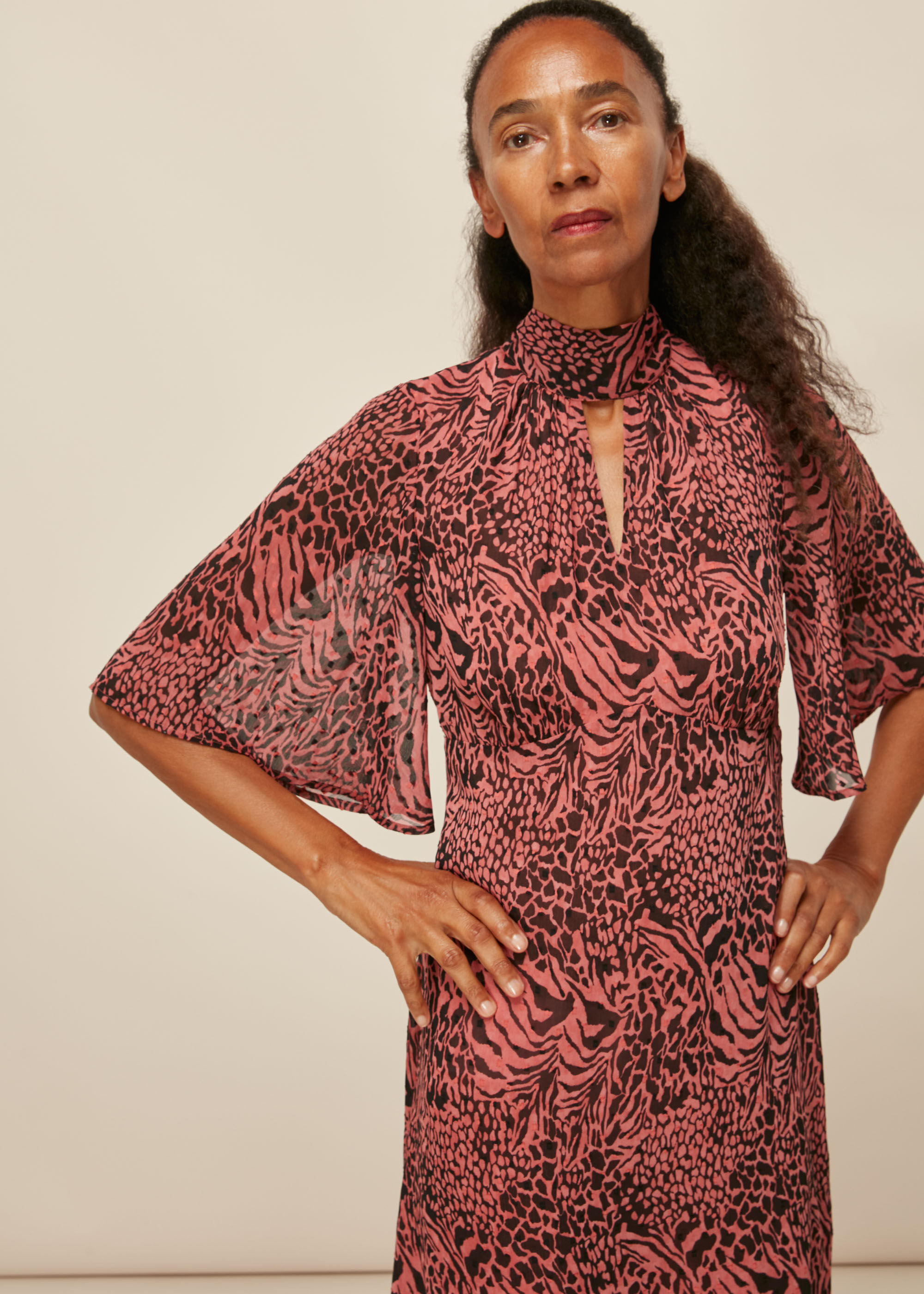 Zebra hot sale midi dress